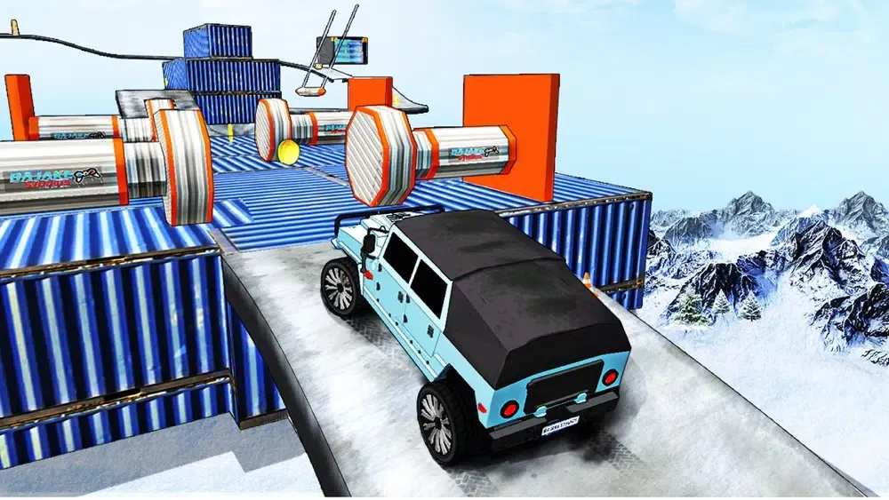 Tangkapan skrin Extreme Jeep Stunts Car Games
