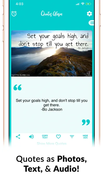 Zrzuty ekranu Quotes Alarm -Quote of the Day