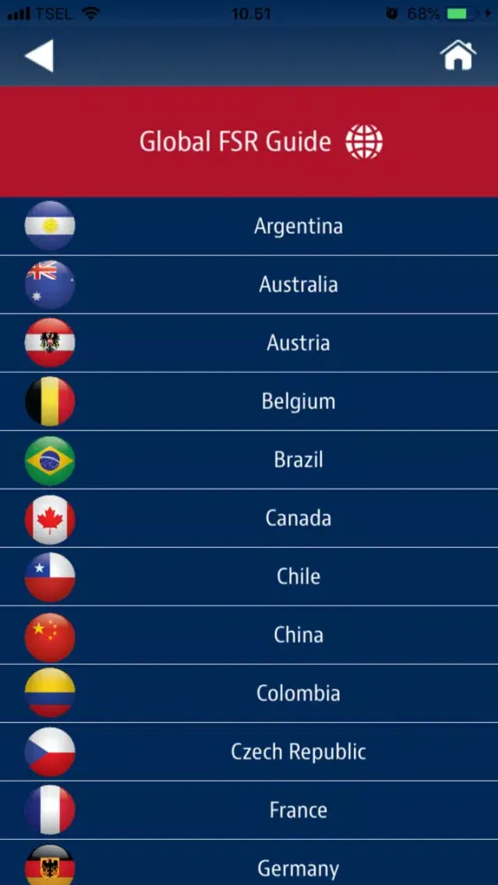 Capturas de tela do Global FS Regulatory Guide