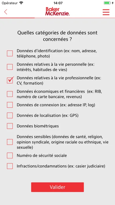 Tangkapan skrin Data Breach 72 - L'outil RGPD
