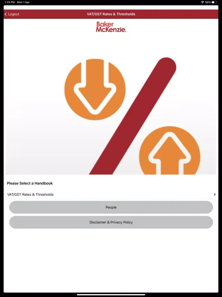 Capturas de tela do VAT/GST Rates & Thresholds iPad 