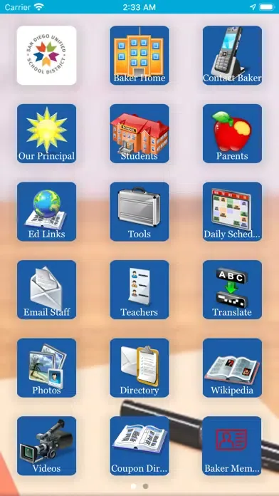 Tangkapan layar Baker Elementary App