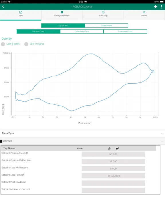 ProductionLink ALS Monitoring iPad  سکرین شاٹس