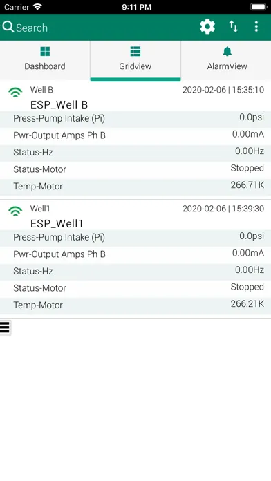 ProductionLink ALS Monitoring سکرین شاٹس
