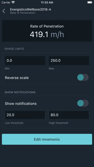 WellLink RT Mobile - QA スクリーンショット