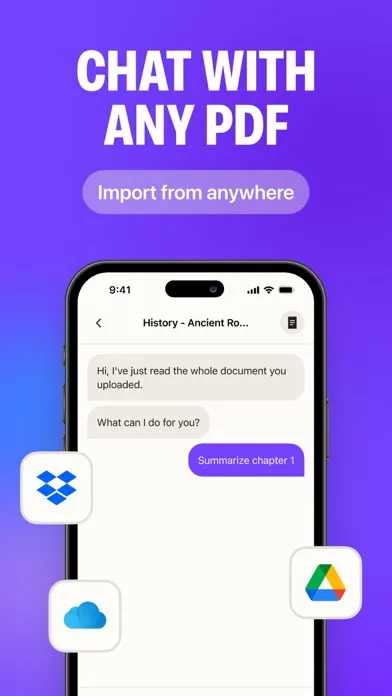 Zrzuty ekranu ChatPDF AI - Chat with any Doc