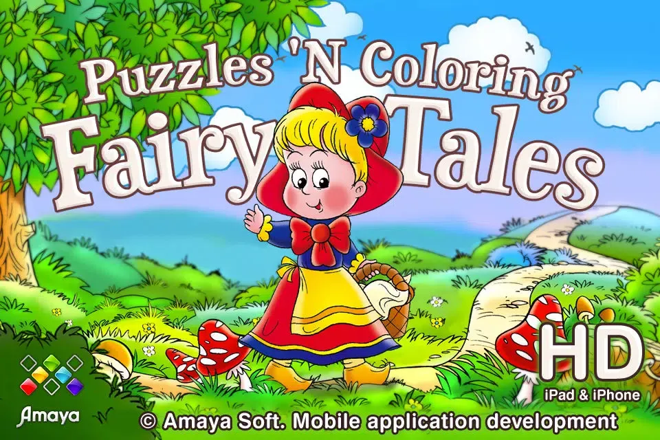Puzzles 'N Coloring - Fairy Tales / LITE [tags:jigsaw puzzles,colouring pages,games for kids] Screenshots
