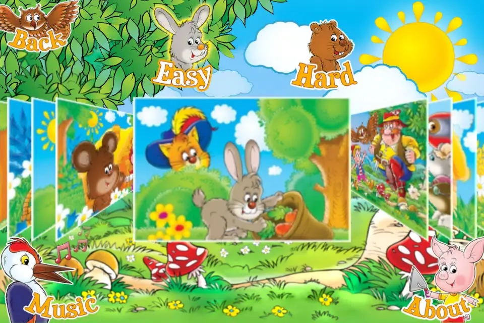 Puzzles 'N Coloring - Fairy Tales / LITE [tags:jigsaw puzzles,colouring pages,games for kids] Screenshots