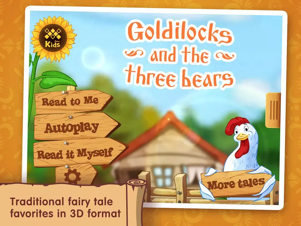 Goldilocks and the three bears: WonderBook. iPad Screenshots