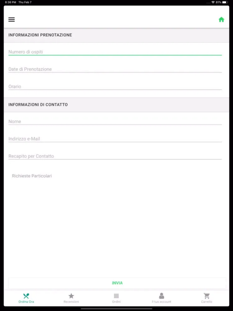 Tangkapan skrin Manforte iPad 