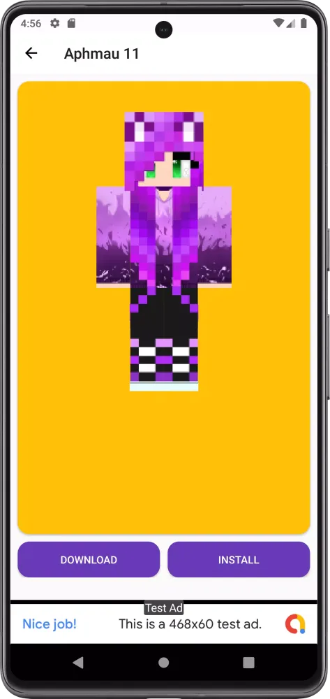 Tangkapan layar Aphmau Skins