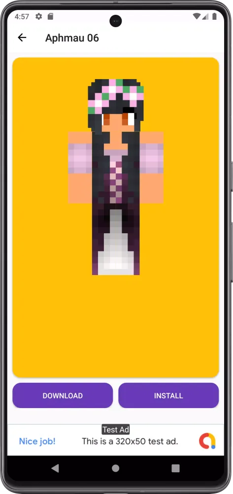 Tangkapan layar Aphmau Skins