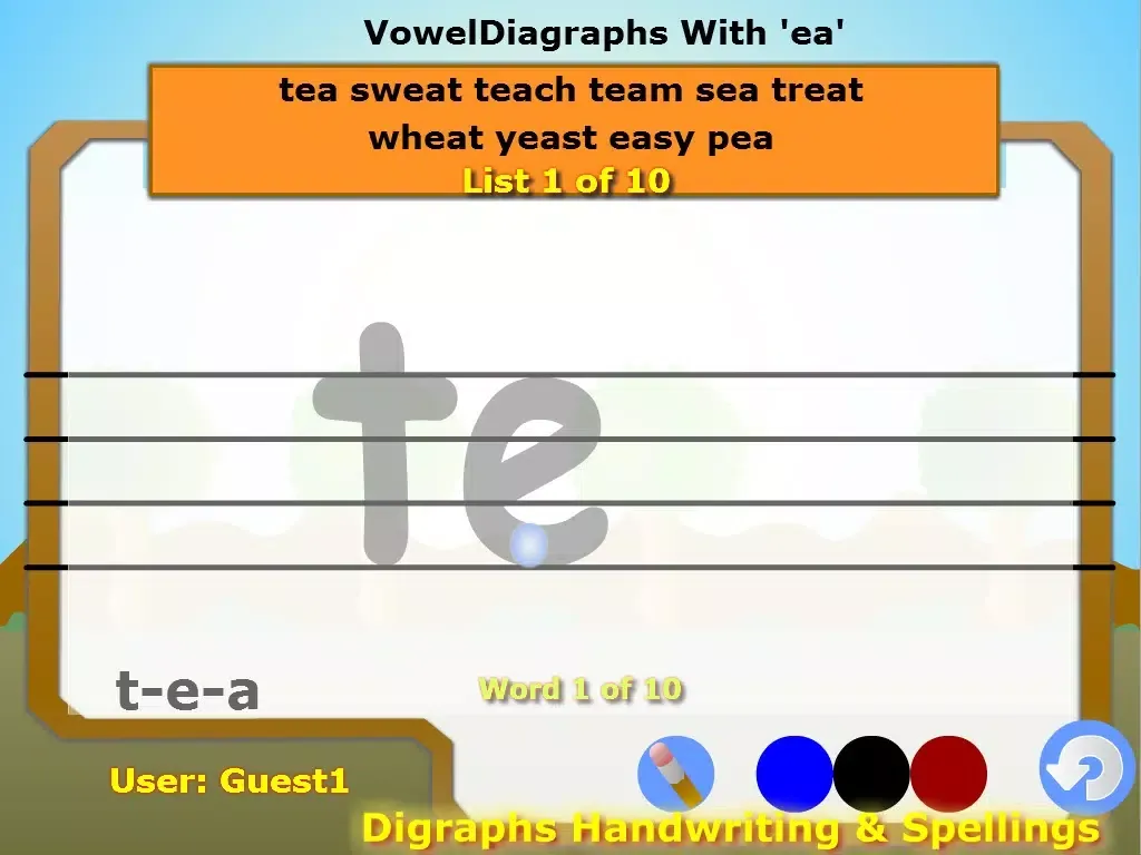 Capturas de tela do Digraphs Writing and Spelling For Preschooler Free iPad 