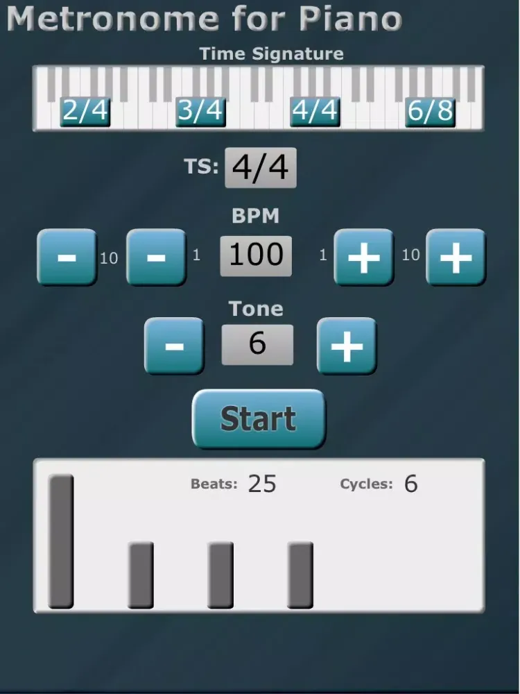 Zrzuty ekranu Metronome for piano iPad 
