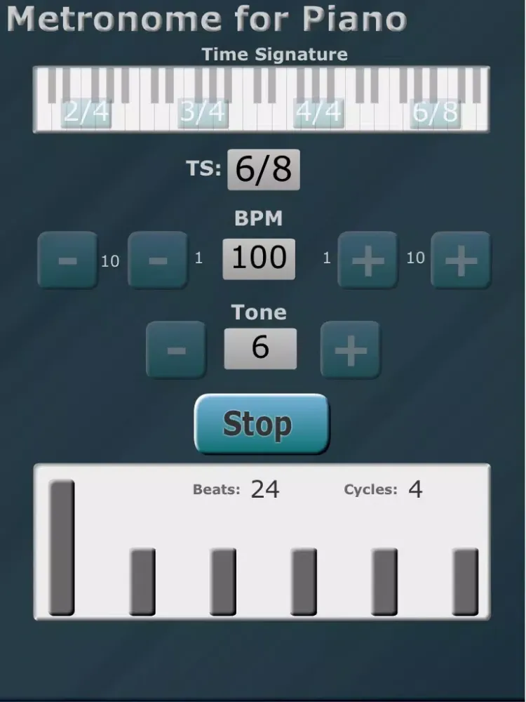 Zrzuty ekranu Metronome for piano iPad 