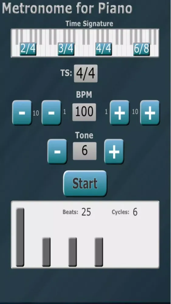 Zrzuty ekranu Metronome for piano