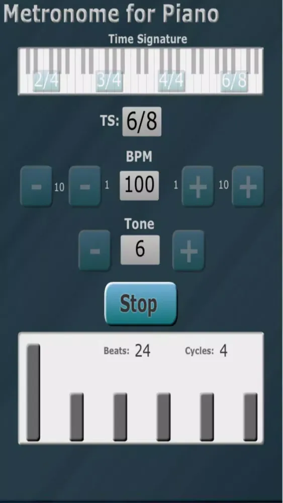 Zrzuty ekranu Metronome for piano