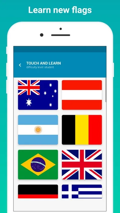 ภาพหน้าจอของ Flags and Capitals Quiz Game