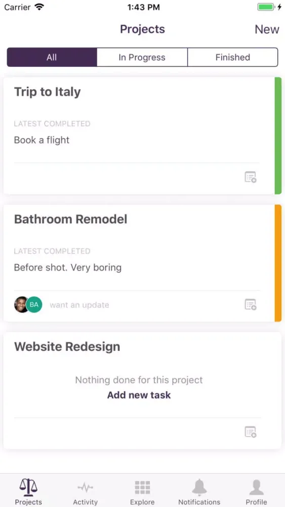 Скриншоты Balance - manage projects