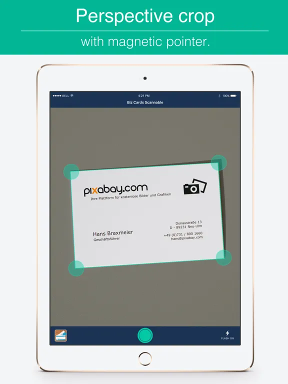Biz Cards Scannable - Business Card Scanner Free & Receipt Organizer + OCR Scanning iPad Screenshots