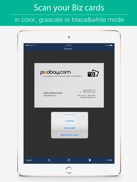 Biz Cards Scannable - Business Card Scanner Free & Receipt Organizer + OCR Scanning iPad Screenshots