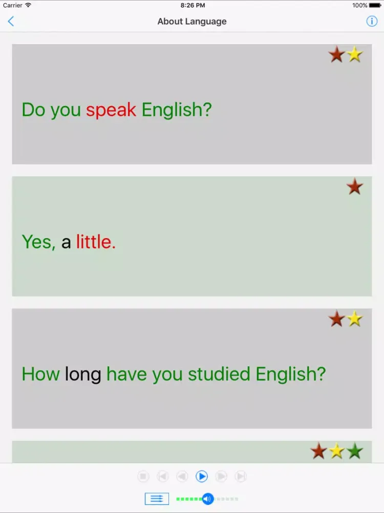 Englishow - Learn to Listen and Speak English iPad  Screenshots