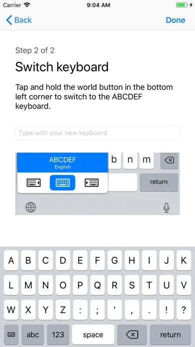 Capturas de tela do ABCDEF Keyboard: Custom layout
