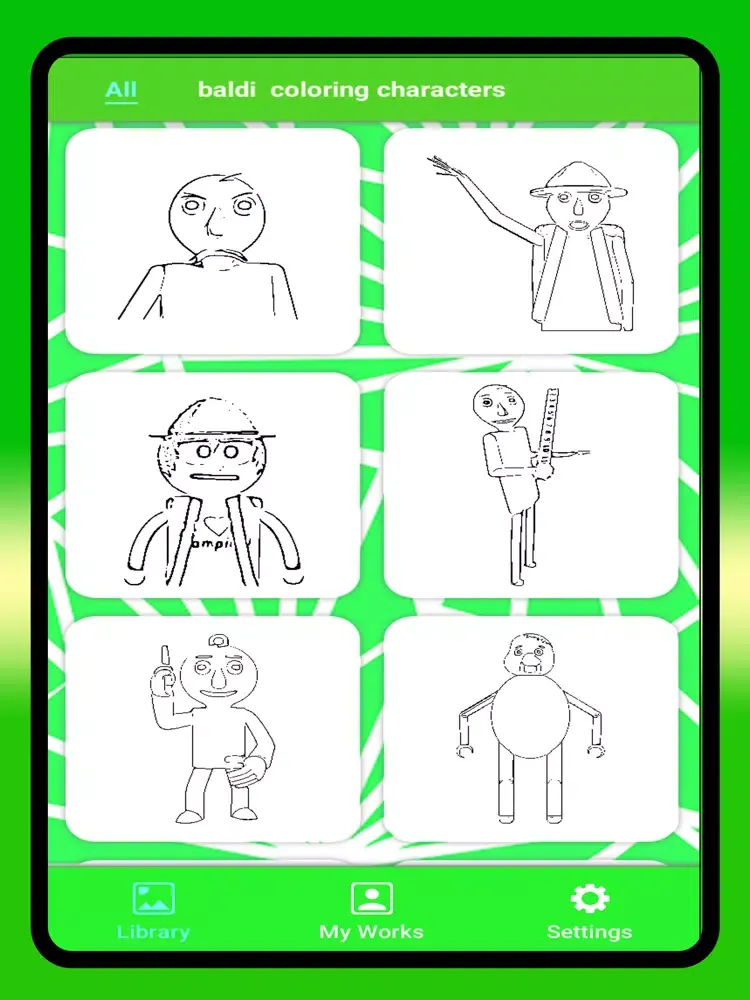 Happy baldi : Coloring Mod ! iPad 應用截圖