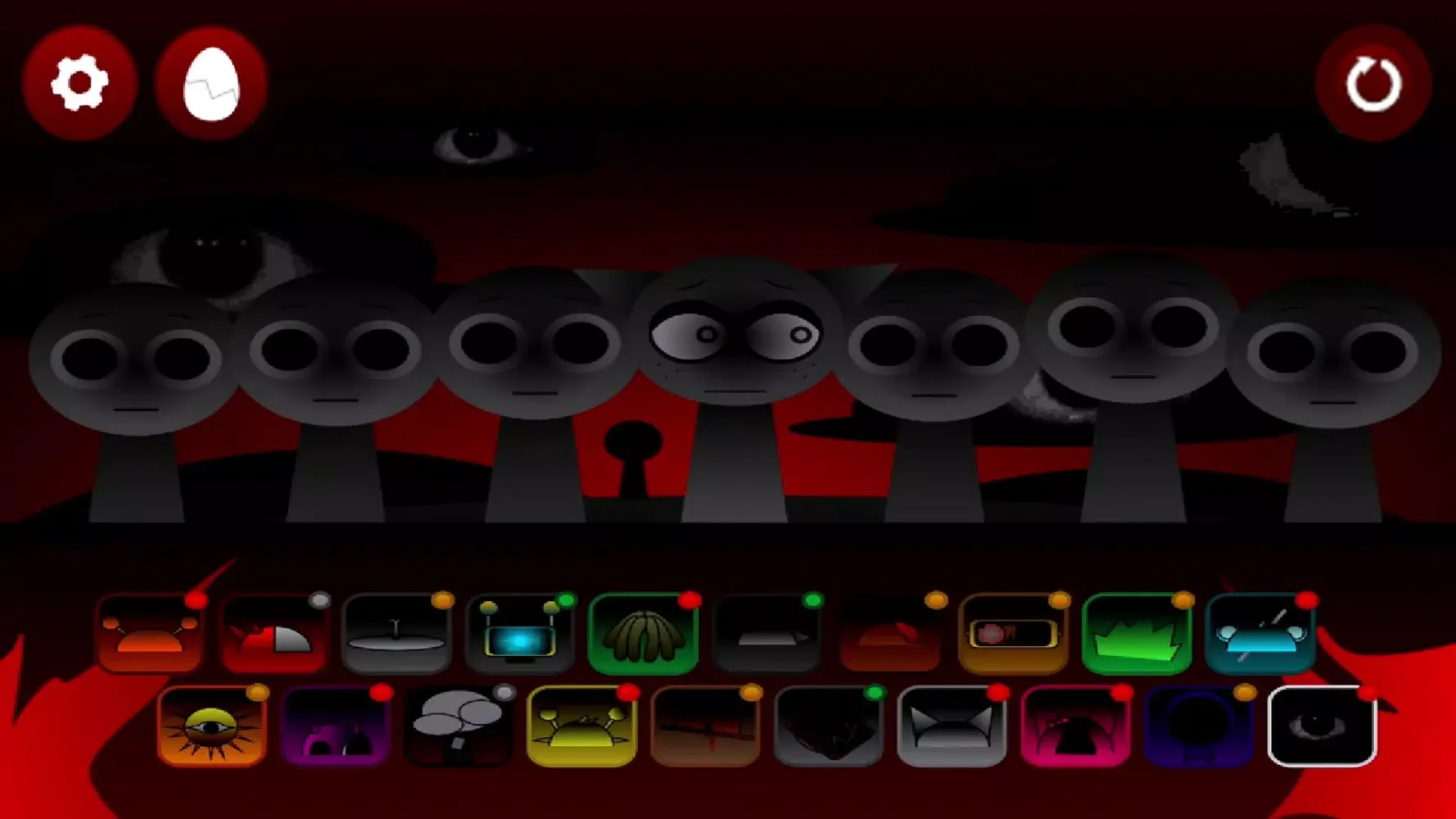Tangkapan layar Sprunki Game Wenda Horror Mod