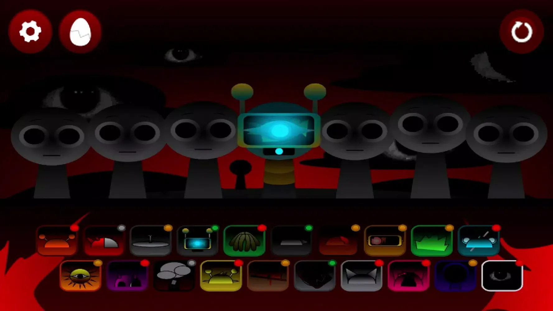 Tangkapan layar Sprunki Game Wenda Horror Mod