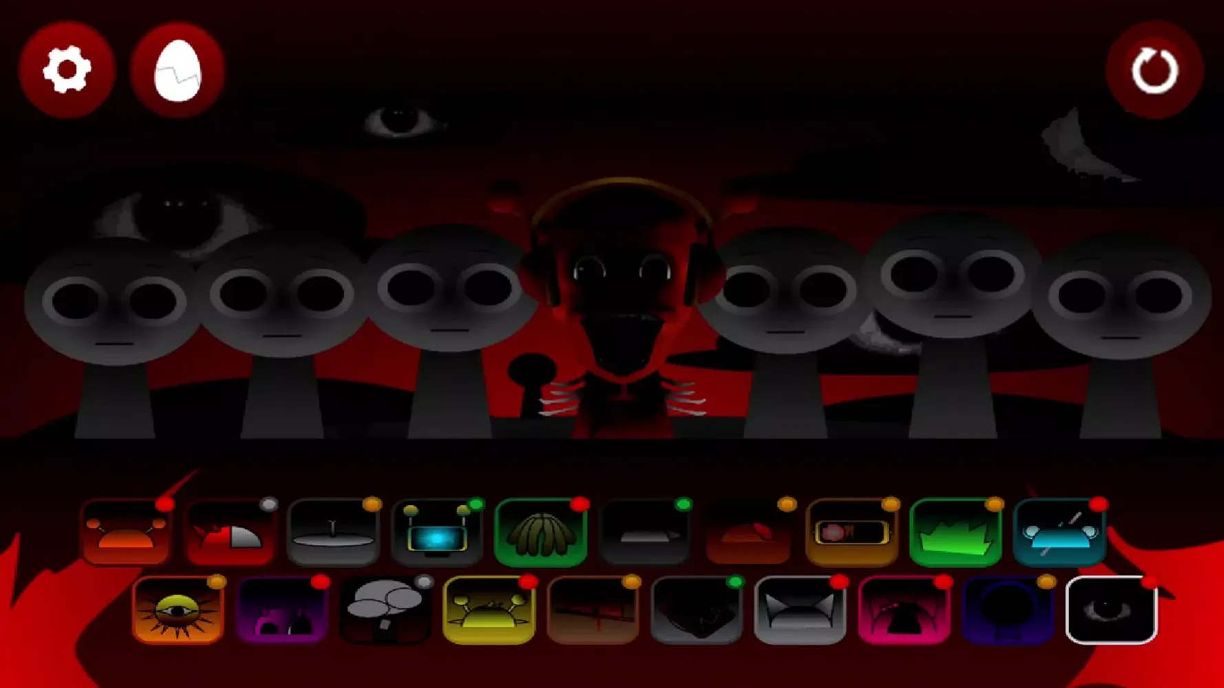 Tangkapan layar Sprunki Game Wenda Horror Mod