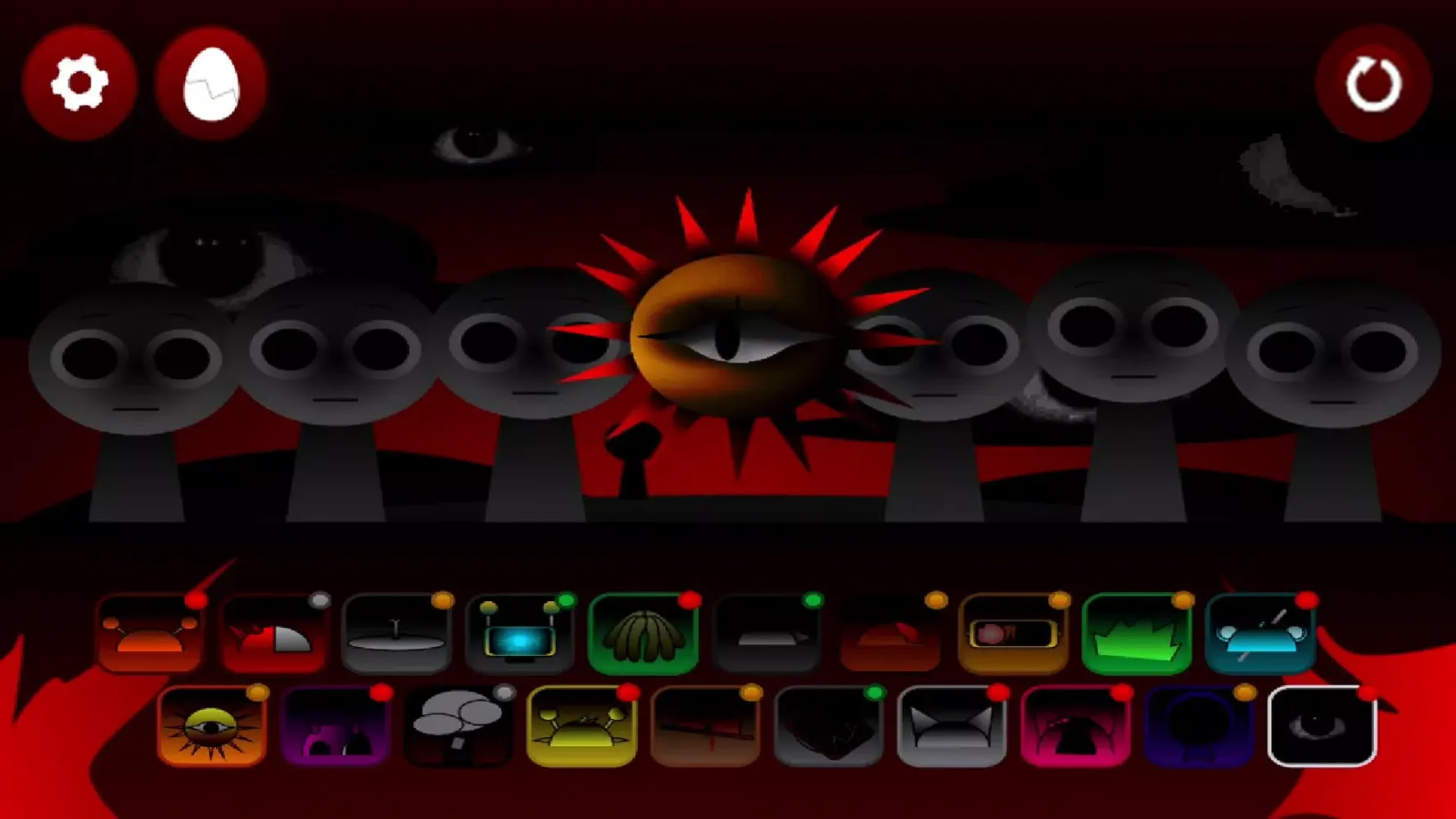 Tangkapan layar Sprunki Game Wenda Horror Mod