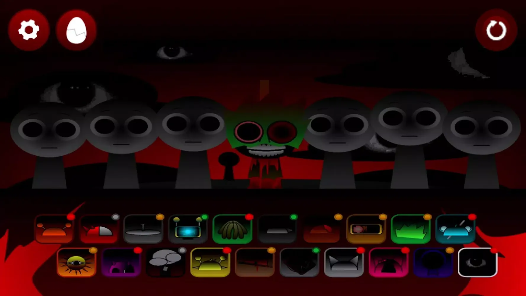 Tangkapan layar Sprunki Game Wenda Horror Mod