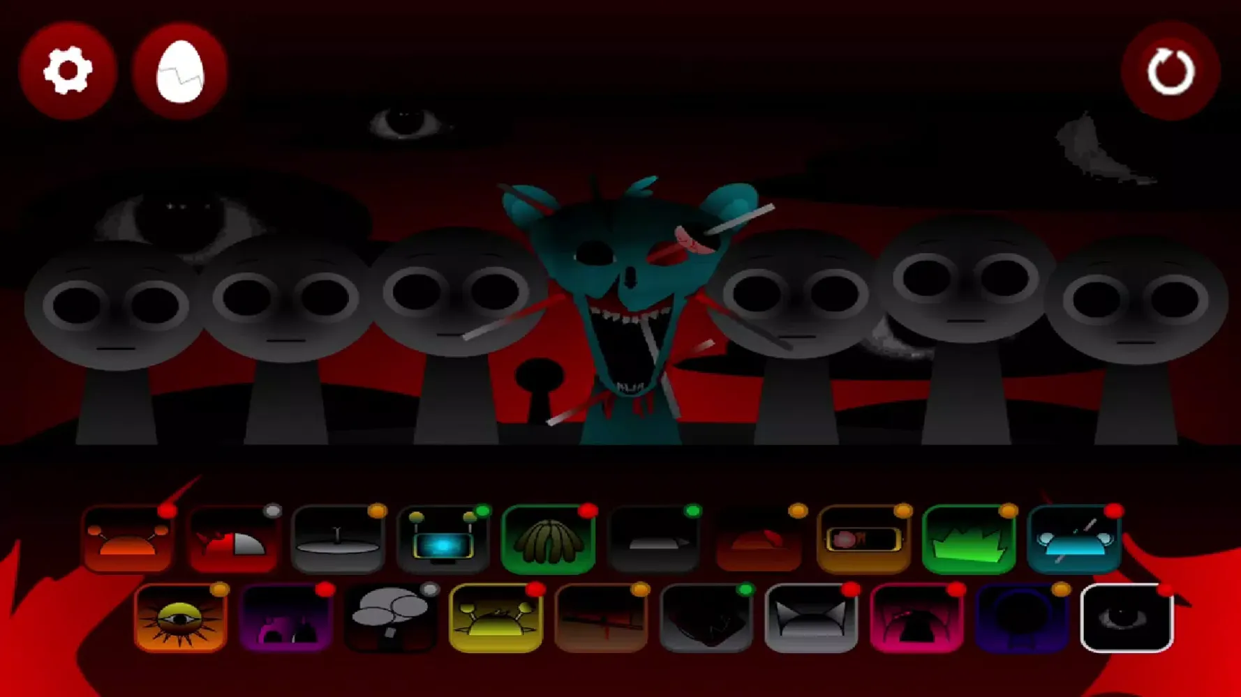 Tangkapan layar Sprunki Game Wenda Horror Mod