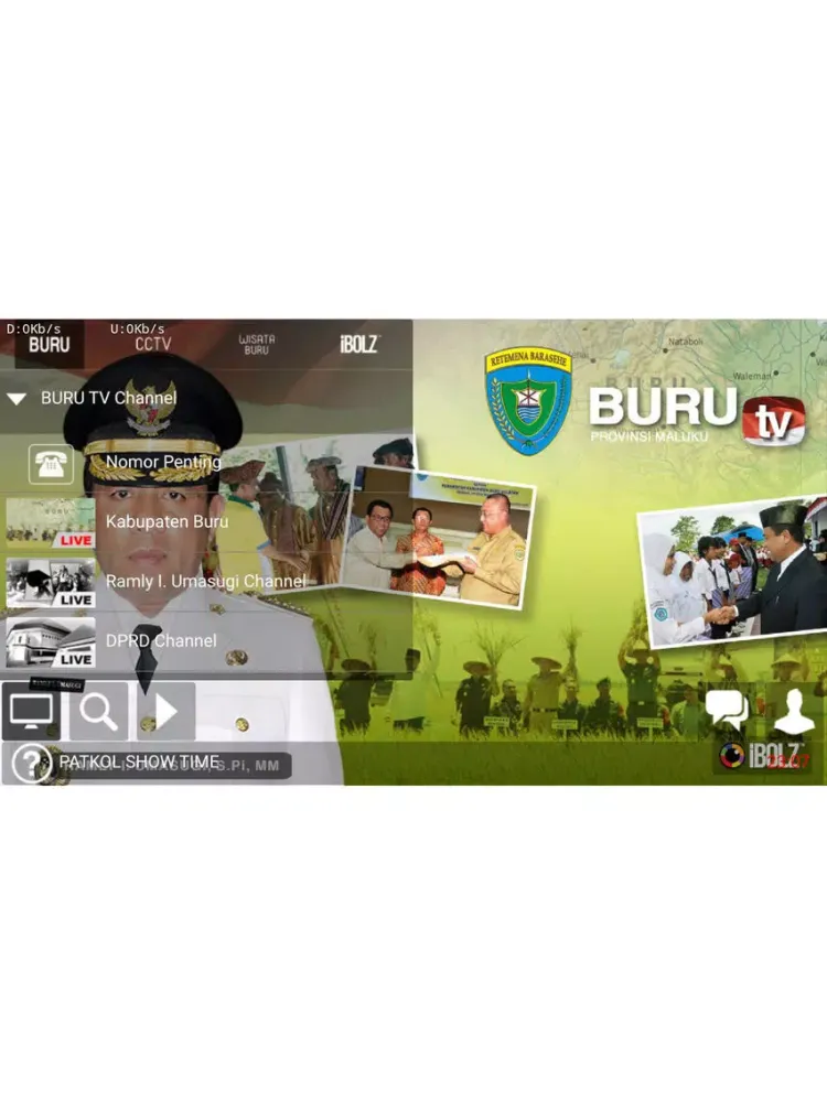 Tangkapan layar Buru TV iPad 