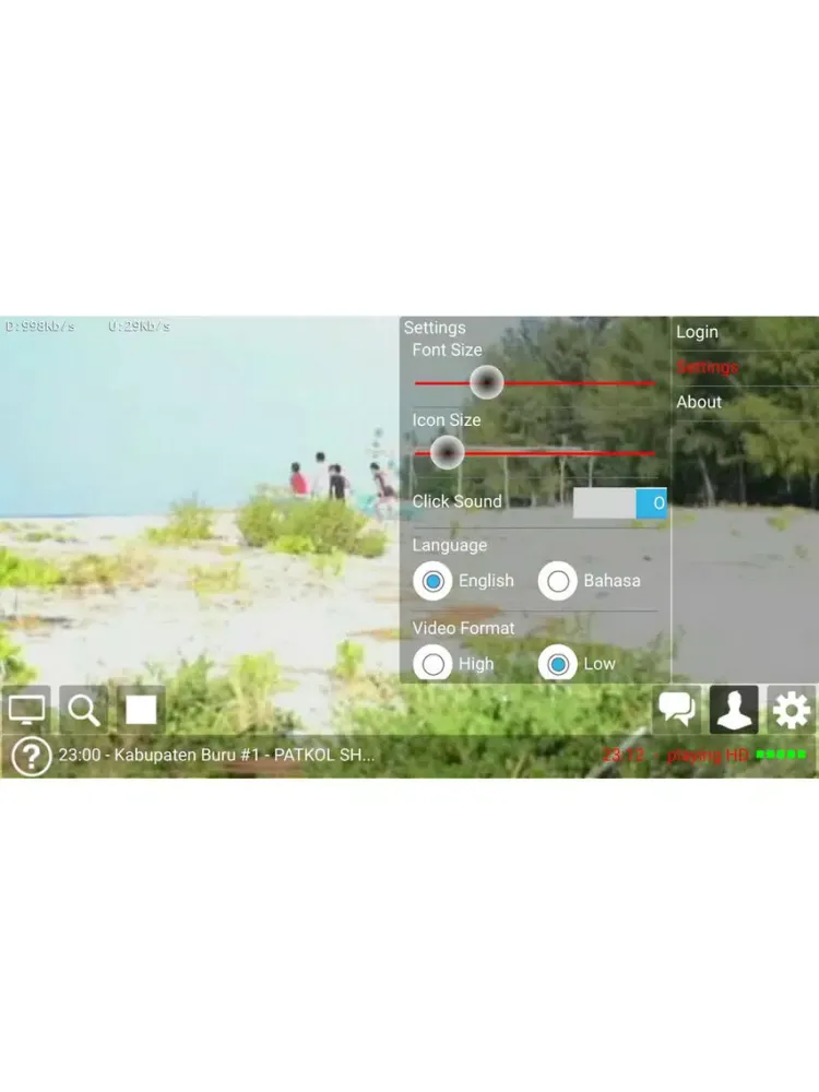 Tangkapan layar Buru TV iPad 