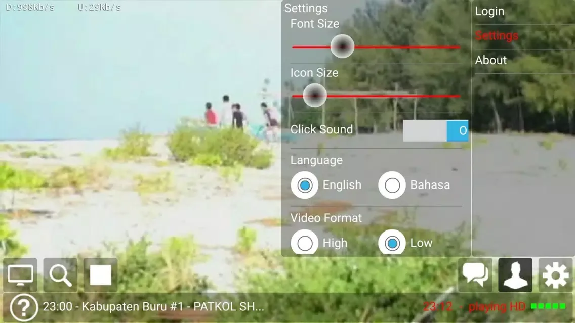 Tangkapan layar Buru TV