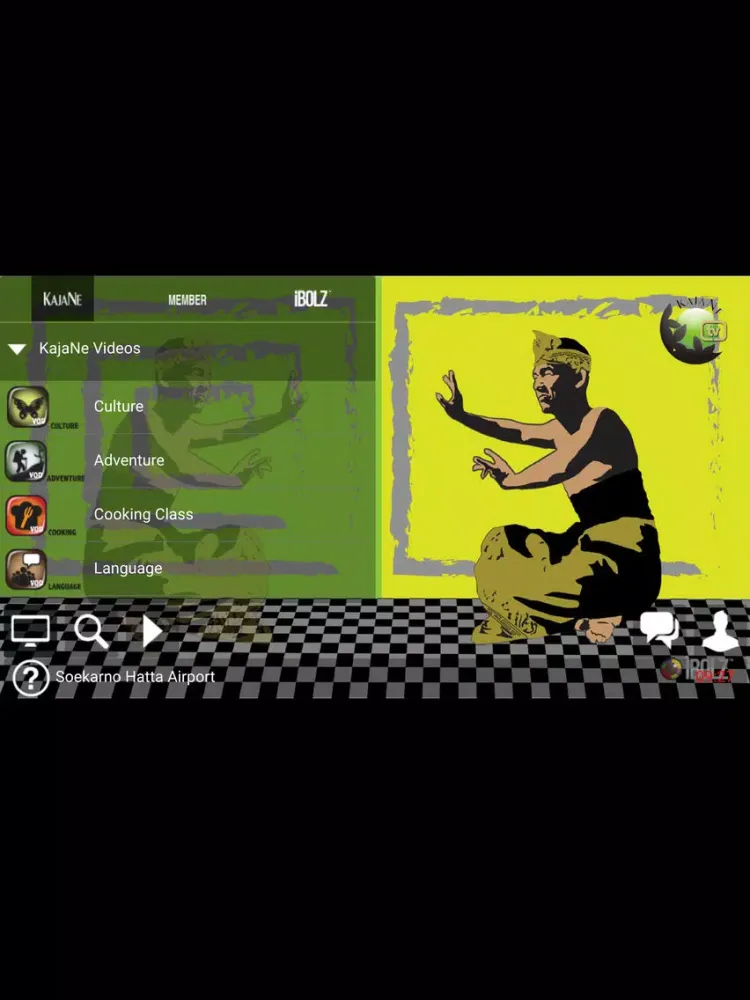 Tangkapan layar KajaNe TV iPad 