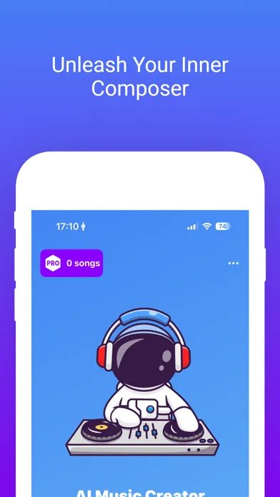 Zrzuty ekranu AI Music Creator: Text to Song