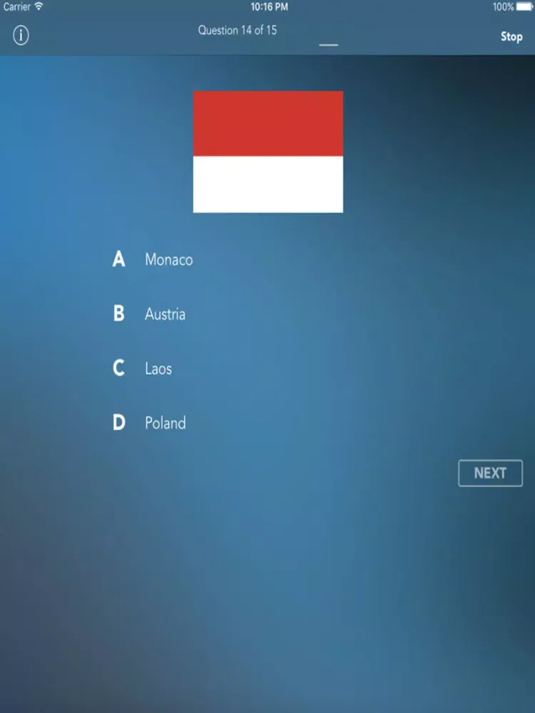 Geo- Flags and Capitals Quiz iPad 應用截圖