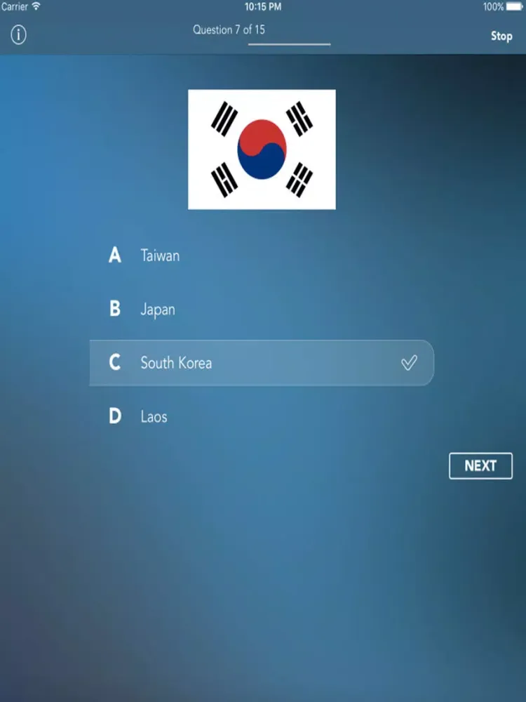 Geo- Flags and Capitals Quiz iPad 應用截圖