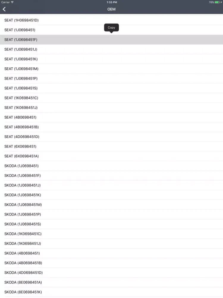 صور Car Parts for Seat - ETK, OEM iPad 