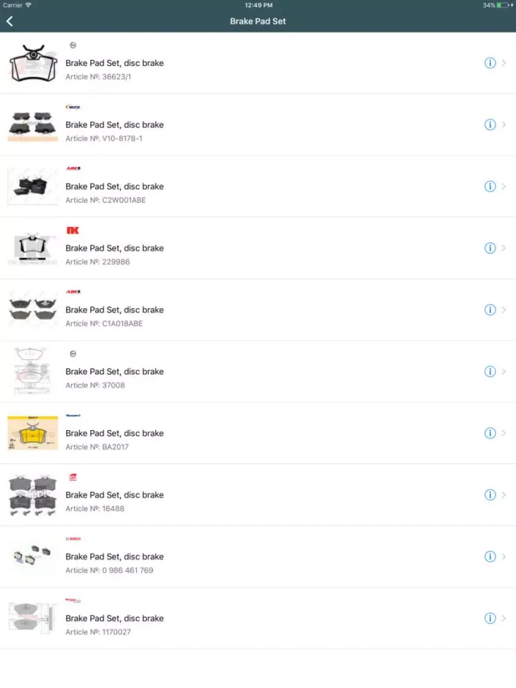 صور Car parts for Skoda - ETK, OEM iPad 