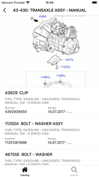 Ảnh chụp màn hình của Car parts for Hyundai (EPC)