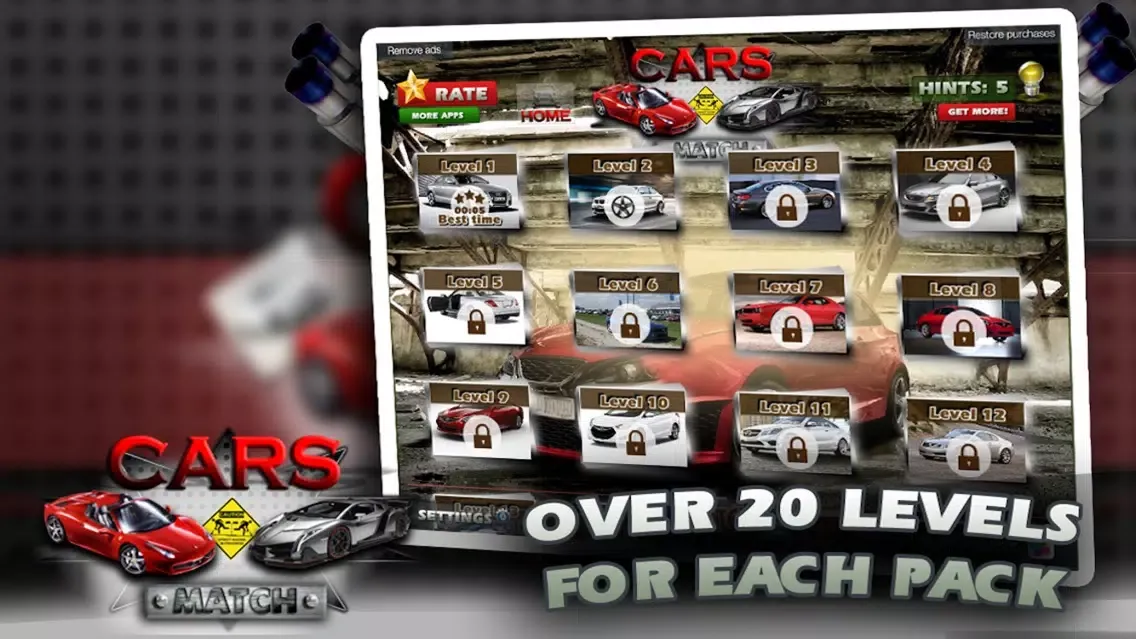 Car Match Card Memory Game Challenge 스크린샷