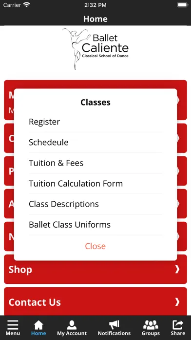 Tangkapan skrin Ballet Caliente