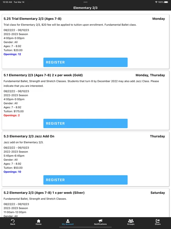 Screenshot di Ballet East iPad 