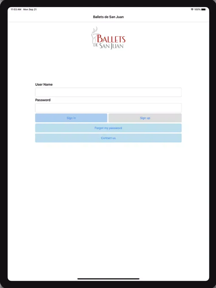 Tangkapan layar Ballets de San Juan iPad 