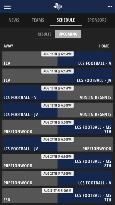 Capturas de pantalla de LCS Football