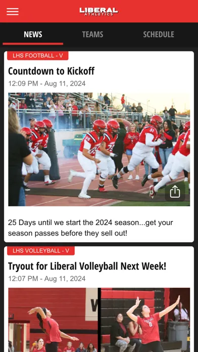 Captures d'écran de Liberal High School Athletics